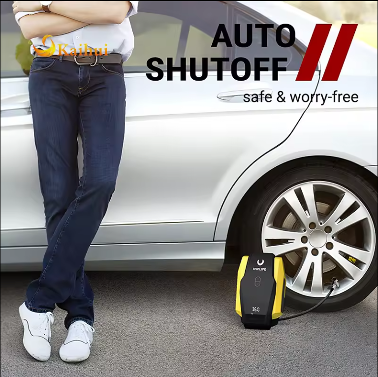 Tire Inflator Portable Air Compressor Pump for Car Tires (up to 50 PSI) 12V DC Tire Pump for Bikes (up to 150 PSI) LED Light