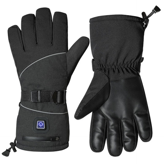 Heated gloves for outdoor skiing, cycling, thickened electric heating, couple's style, men's and women's warm and rechargeable hand protection, trendy